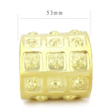 LO4297 - Matte Gold & Gold Brass Bangle with No Stone - Alamode - Flyclothing LLC