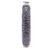 LO4312 - TIN Cobalt Black Brass Bangle with Top Grade Crystal in Tanzanite - Alamode - Flyclothing LLC