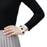 LO4330 - Rhodium Brass Bangle with AAA Grade CZ in Amethyst - Alamode - Flyclothing LLC