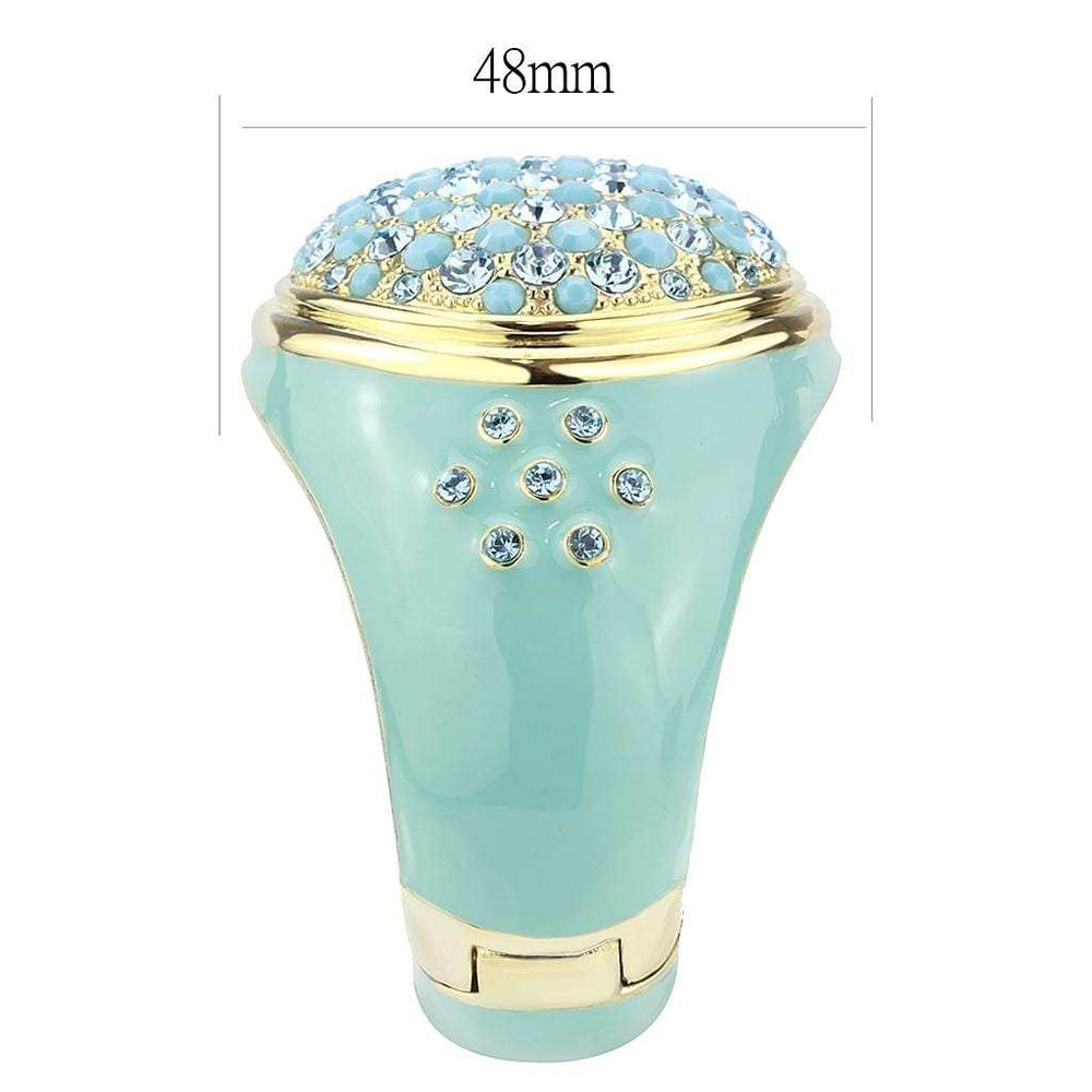 LO4350 - Gold Brass Bangle with Top Grade Crystal in Multi Color - Alamode - Flyclothing LLC