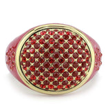 LO4351 - Gold Brass Bangle with Top Grade Crystal in Multi Color - Alamode - Flyclothing LLC