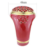 LO4351 - Gold Brass Bangle with Top Grade Crystal in Multi Color - Alamode - Flyclothing LLC