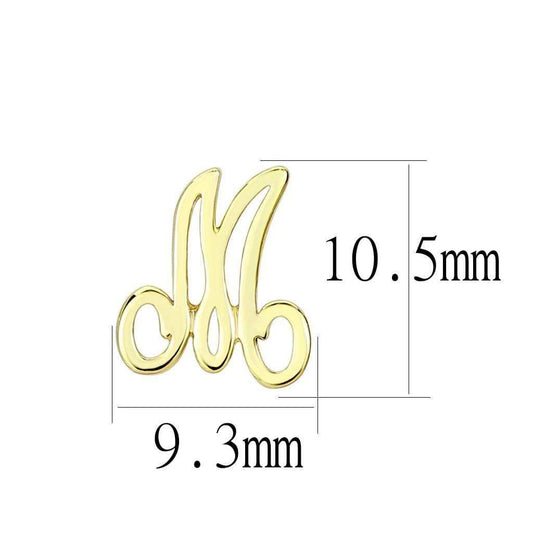 LO4667 - Flash Gold Brass Earrings with No Stone - Alamode - Flyclothing LLC