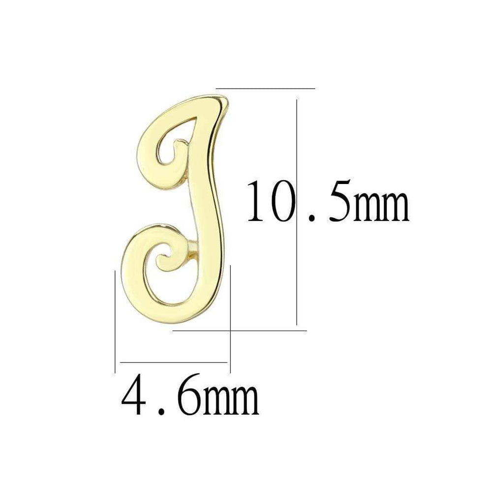 LO4668 - Flash Gold Brass Earrings with No Stone - Alamode - Flyclothing LLC