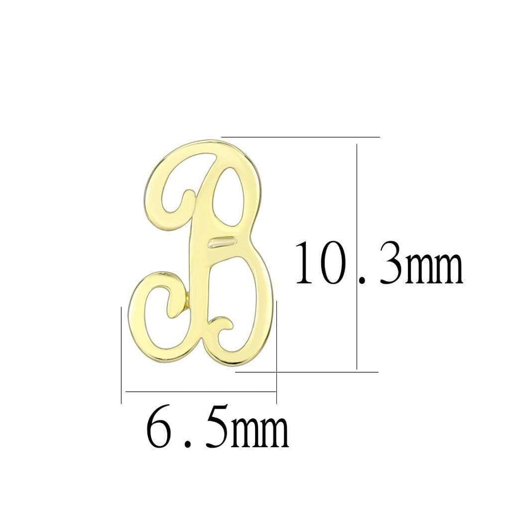 LO4669 - Flash Gold Brass Earrings with No Stone - Alamode - Flyclothing LLC