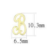 LO4669 - Flash Gold Brass Earrings with No Stone - Alamode - Flyclothing LLC