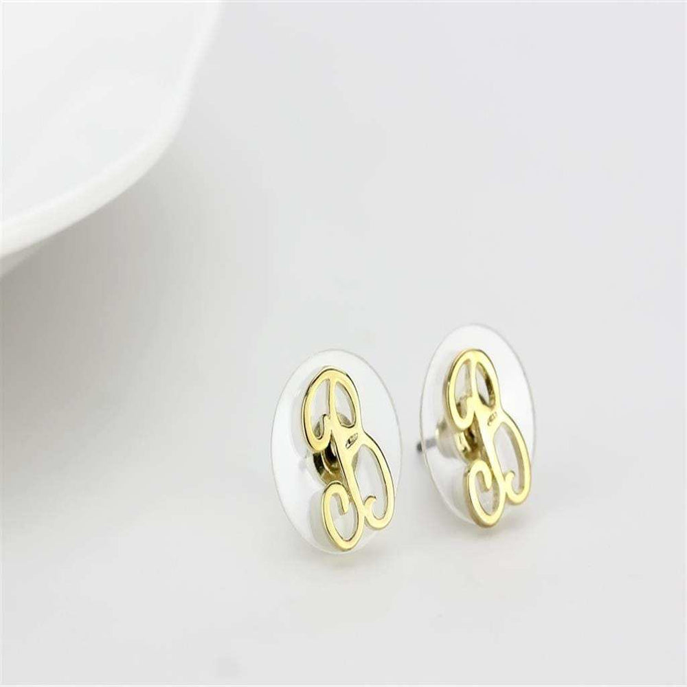 LO4669 - Flash Gold Brass Earrings with No Stone - Alamode - Flyclothing LLC