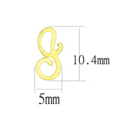 LO4670 - Gold Brass Earrings with No Stone - Alamode - Flyclothing LLC