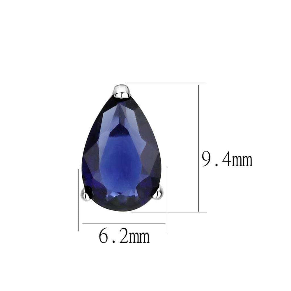 LO4672 - Rhodium 925 Sterling Silver Earrings with AAA Grade CZ in Clear - Alamode - Flyclothing LLC