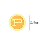 LO4676 - Gold Brass Earrings with Epoxy in Orange - Alamode - Flyclothing LLC