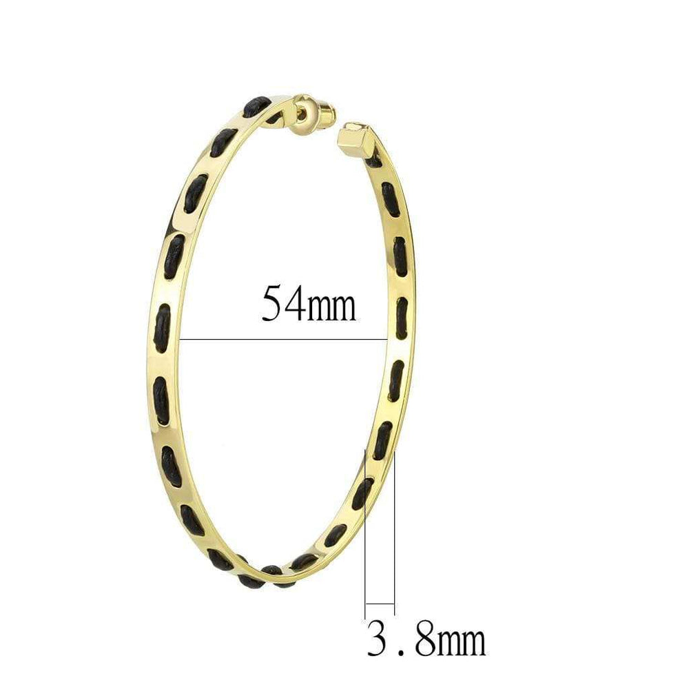 LO4678 - Gold Brass Earrings with No Stone - Alamode - Flyclothing LLC