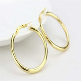LO4682 - Gold Brass Earrings with No Stone - Alamode - Flyclothing LLC