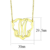 LO4688 - Flash Gold Brass Necklace with No Stone - Alamode - Flyclothing LLC