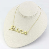 LO4689 - Flash Gold Brass Necklace with No Stone - Alamode - Flyclothing LLC
