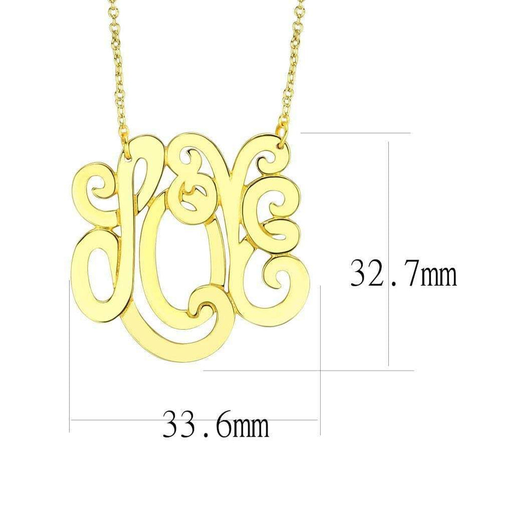 LO4690 - Rhodium Brass Necklace with No Stone - Alamode - Flyclothing LLC
