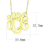 LO4690 - Rhodium Brass Necklace with No Stone - Alamode - Flyclothing LLC