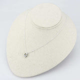 LO4692 - Silver+ e-coating Brass Chain Pendant with AAA Grade CZ in Clear - Alamode - Flyclothing LLC