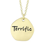 LO4698 - Gold & Brush Brass Chain Pendant with Top Grade Crystal in Clear - Alamode - Flyclothing LLC