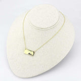LO4700 - Flash Gold Brass Necklace with Top Grade Crystal in Clear - Alamode - Flyclothing LLC