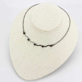 LO4730 - Ruthenium White Metal Necklace with AAA Grade CZ in Siam - Alamode - Flyclothing LLC