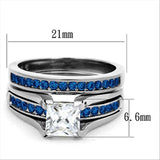 LOA1363 - High polished (no plating) Stainless Steel Ring with AAA Grade CZ in Multi Color - Alamode - Flyclothing LLC