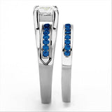 LOA1363 - High polished (no plating) Stainless Steel Ring with AAA Grade CZ in Multi Color - Alamode - Flyclothing LLC