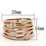 LOA899 - Rose Gold Brass Ring with No Stone - Alamode - Flyclothing LLC