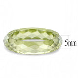 LOS082 - Stone Ring with AAA Grade CZ in Olivine color - Alamode - Flyclothing LLC
