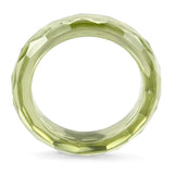 LOS082 - Stone Ring with AAA Grade CZ in Olivine color - Alamode - Flyclothing LLC
