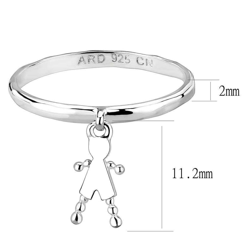 LOS328 - Silver 925 Sterling Silver Ring with No Stone - Alamode - Flyclothing LLC