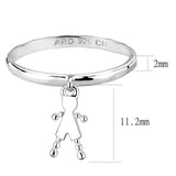 LOS328 - Silver 925 Sterling Silver Ring with No Stone - Alamode - Flyclothing LLC