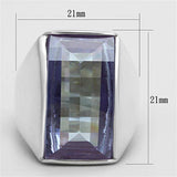 LOS692 - Silver 925 Sterling Silver Ring with AAA Grade CZ in Light Amethyst - Alamode - Flyclothing LLC