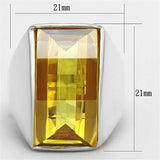 LOS693 - Silver 925 Sterling Silver Ring with AAA Grade CZ in Topaz - Alamode - Flyclothing LLC