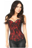 Daisy Corsets Lavish Red Lace Front Zipper Corset - Daisy Corsets - Flyclothing LLC