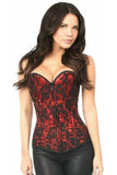 Daisy Corsets Lavish Red Lace Front Zipper Corset - Daisy Corsets - Flyclothing LLC