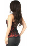 Daisy Corsets Lavish Red Lace Front Zipper Corset - Daisy Corsets - Flyclothing LLC