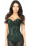 Daisy Corsets Lavish Green Lace Front Zipper Corset - Daisy Corsets - Flyclothing LLC