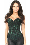 Daisy Corsets Lavish Green Lace Front Zipper Corset - Daisy Corsets - Flyclothing LLC