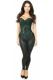 Daisy Corsets Lavish Green Lace Front Zipper Corset - Daisy Corsets - Flyclothing LLC