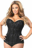 Daisy Corsets Lavish Black Lace Front Zipper Corset - Daisy Corsets - Flyclothing LLC