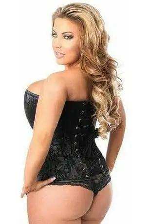 Daisy Corsets Lavish Black Lace Front Zipper Corset - Daisy Corsets - Flyclothing LLC