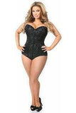 Daisy Corsets Lavish Black Lace Front Zipper Corset - Daisy Corsets - Flyclothing LLC