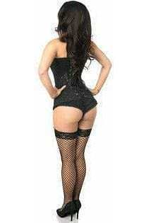 Daisy Corsets Lavish Black Lace Front Zipper Corset - Daisy Corsets - Flyclothing LLC