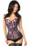 Daisy Corsets Lavish Pink Lace Front Zipper Corset - Daisy Corsets - Flyclothing LLC