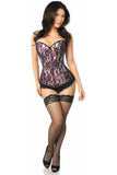 Daisy Corsets Lavish Pink Lace Front Zipper Corset - Daisy Corsets - Flyclothing LLC