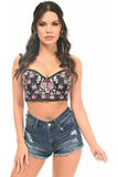 Daisy Corsets Lavish Pink Floral Underwire Short Bustier - Daisy Corsets - Flyclothing LLC
