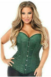 Daisy Corsets Lavish Dark Green Brocade Corset - Daisy Corsets - Flyclothing LLC