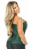 Daisy Corsets Lavish Dark Green Brocade Corset - Daisy Corsets - Flyclothing LLC