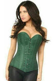 Daisy Corsets Lavish Dark Green Brocade Corset - Daisy Corsets - Flyclothing LLC