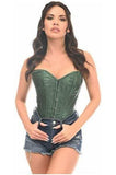 Daisy Corsets Lavish Dark Green Brocade Corset - Daisy Corsets - Flyclothing LLC